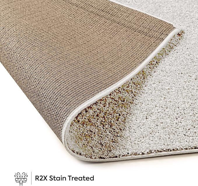 Furnish my Place Modern Plush Solid Color Rug - Off White, 3' x 32', Pet and Kids Friendly Rug. Made in USA, Runner, Area Rugs Great for Kids, Pets, Event, Wedding, Living Room