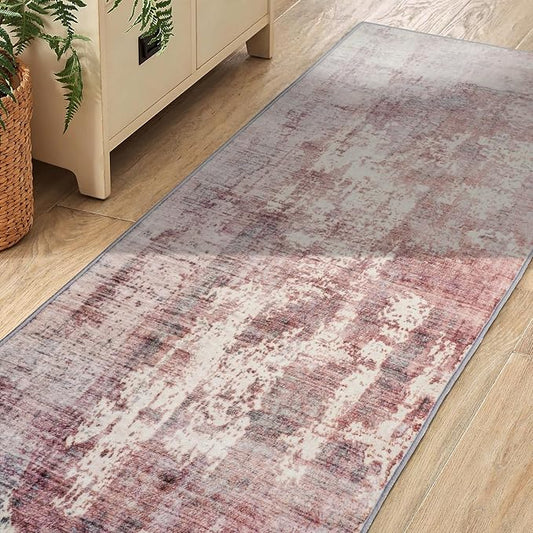 Area Rug 2x6 Hallway Runner Rugs,Non Slip Machine Washable Hallway Runner Rug Soft Bedroom Rug, Low PileLightweight Rugs for Entryway, Hallway, Kitchen and Corridor