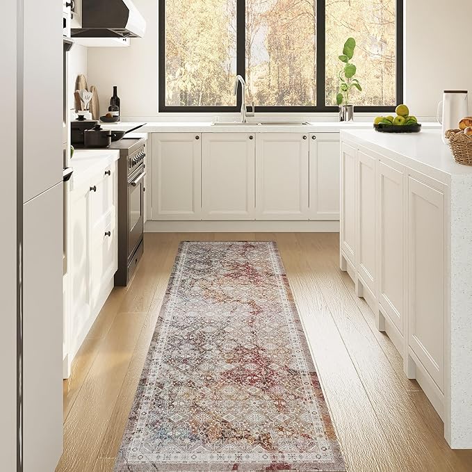 Non Slip Runner Rug, Kitchen Mat, 2x6 Washable Rugs, Runners For Hallways, Area Rug For Bedroom, Low Pile Soft Rugs, Kitchen Floor Mats, Slip Resistance, Durable Rug For Hallways, Bedroom, Kitchen