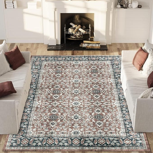 Large 8' x 10' Soft Non Slip & Shedding Washable Living Dining Room Mat for Dorm Kitchen Nursery Dining Bedroom Carpet Studio