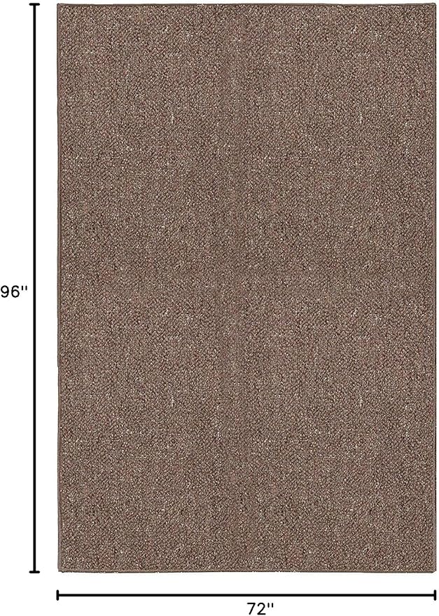 Ambiant Broadway Collection Pet Friendly Indoor Outdoor Area Rugs Brown - 6' x 8' Rectangle, Stain & Fade Resistant, Easy Care, Pet & Kids Friendly, Made in USA, Perfect for Weddings & Everyday Use!