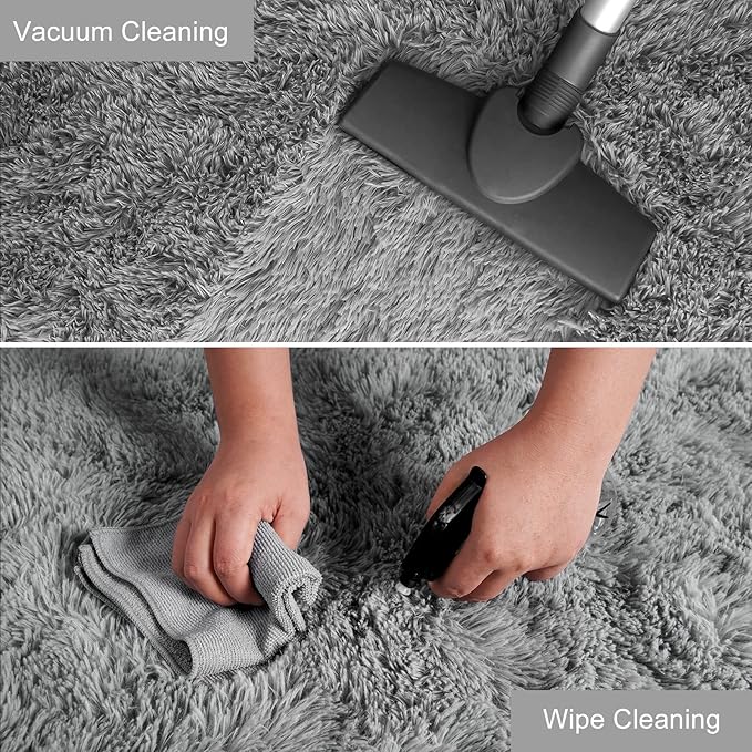 YJ.GWL Runner Rugs for Hallway, 2x4 Washable Small Grey Bedside Rugs for Living Room Bedroom, Soft Fluffy Shaggy Indoor Floor Carpet for Kids Boy and Girls Room Nursery Home Decor Aesthetic