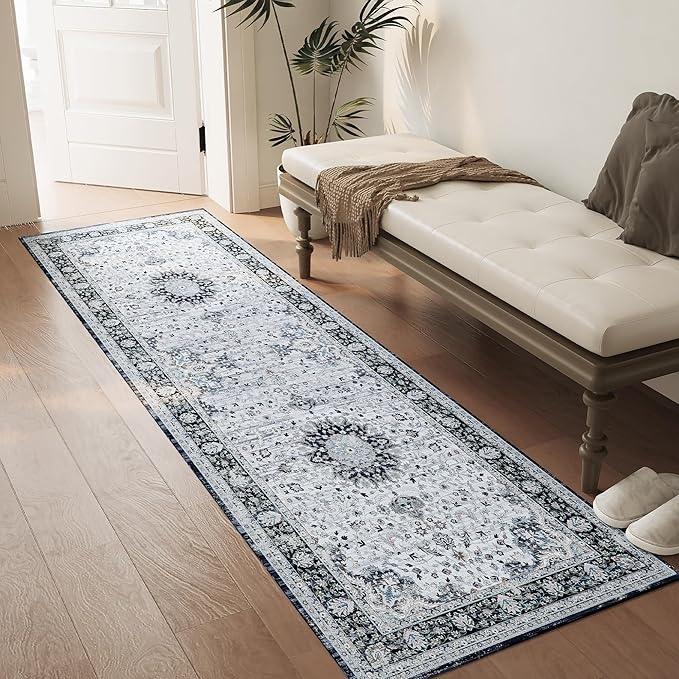 Non Slip Runner Rug, Kitchen Mat, 2x6 Washable Rugs, Runners For Hallways, Area Rug For Bedroom, Low Pile Soft Rugs, Kitchen Floor Mats, Slip Resistance, Durable Rug For Hallways, Bedroom, Kitchen