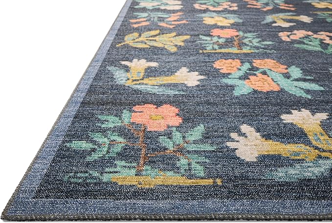 Loloi Rifle Paper Co. Rosa Collection RSA-03 Navy 7'-6" x 9'-6" Area Rug