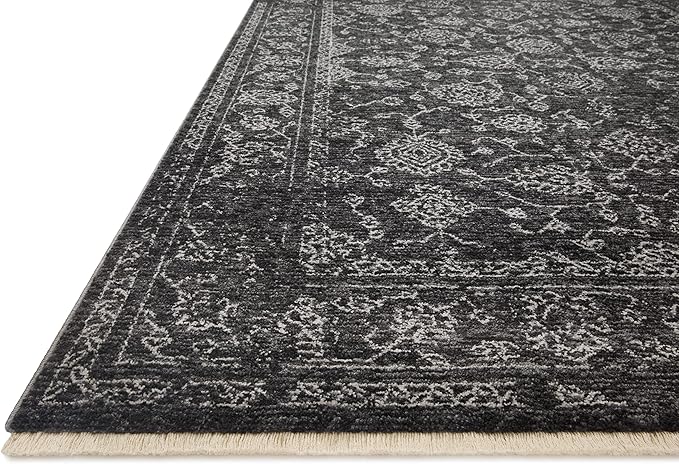 Loloi II Vance Collection VAN-09 Black/Dove 2'-7" x 10'-0" Runner Rug