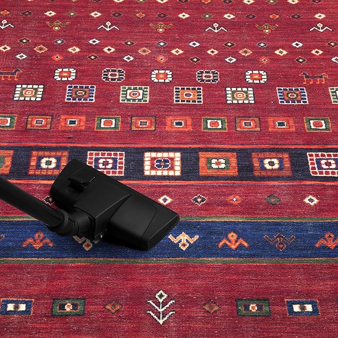 Keen Home Design 2x10 Rug - Machine Washable Runner Rug with Non-Slip Backing, Ideal for Hallway, Entryway, Kitchen, Laundry Room - Vintage, Easy Clean, Durable, Low Pile Rug - (2'6" x 10')