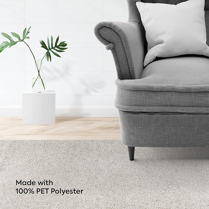 Furnish my Place Modern Plush Solid Color Rug - Off White, 3' x 32', Pet and Kids Friendly Rug. Made in USA, Runner, Area Rugs Great for Kids, Pets, Event, Wedding, Living Room