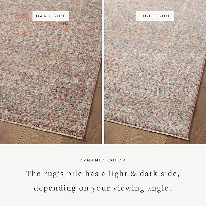 Loloi Magnolia Home by Joanna Gaines Millie Collection MIE-04 Sunset/Multi 2'-7" x 10'-0", .25" Pile Height, Runner Rug