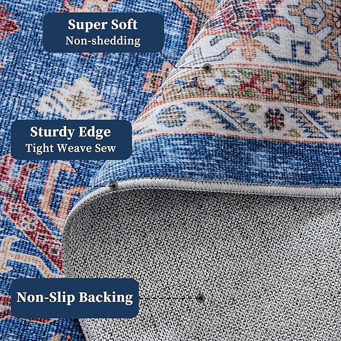 Non Slip Runner Rug, Kitchen Mat, 2x6 Washable Rugs, Runners For Hallways, Area Rug For Bedroom, Low Pile Soft Rugs, Kitchen Floor Mats, Slip Resistance, Durable Rug For Hallways, Bedroom, Kitchen