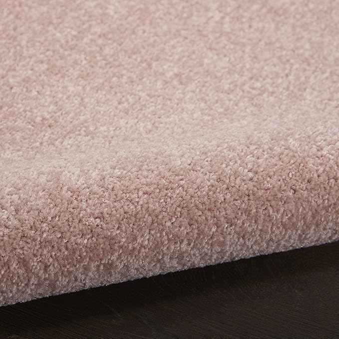 Nourison Essentials Solid Indoor/Outdoor Pink 2'2" x 16 Area Rug, Easy Cleaning, Non Shedding, Bed Room, Living Room, Dining Room, Deck, Patio, Backyard (2x16)