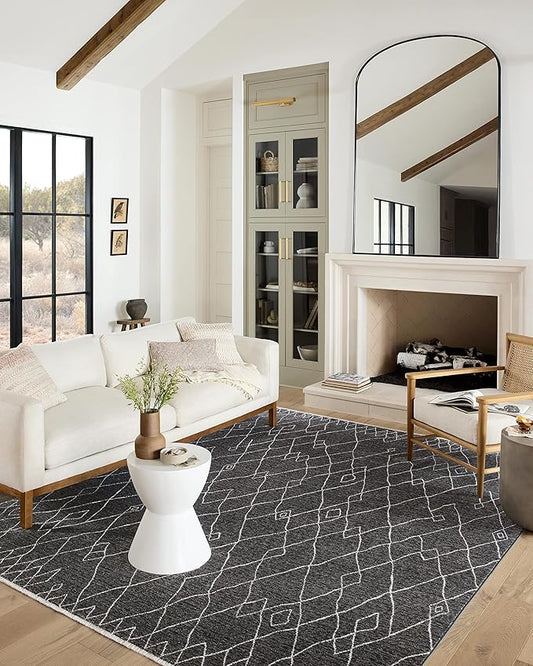 Loloi II Vance Collection VAN-11 Charcoal/Ivory 2'-7" x 8'-0" Runner Rug
