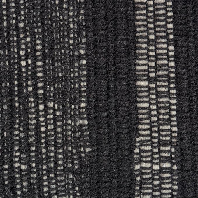 DII Variegated Recycled Yarn Modern Edge Stripe, 2x3', Gray (Pack of 2)