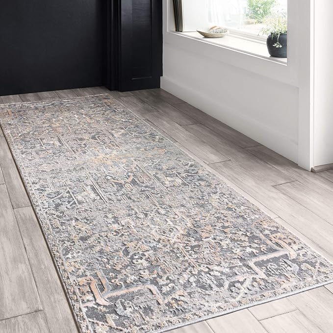 Loloi II Lucia Collection LUC-02 Charcoal/Multi 2'-8" x 8' Runner Rug