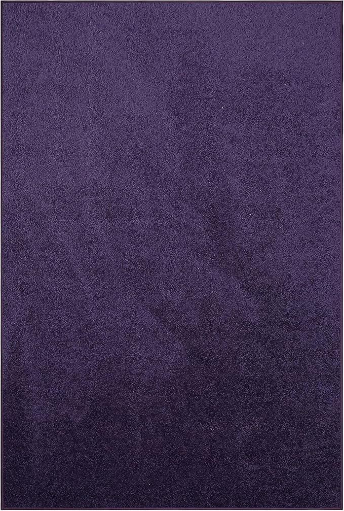Furnish my Place Modern Plush Solid Color Rug - Purple, 7' x 20', Pet and Kids Friendly Rug. Made in USA, Rectangle, Area Rugs Great for Kids, Pets, Event, Wedding, Living Room