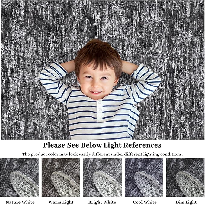 Bedroom Area Rug 4x6 Modern Abstract Area Rug Stain Resistant Small Living Room Rug Contemporary Dining Room Rug Non-Slip Solid Rug Aesthetic Accent Floor Carpet for Kitchen Office, Dark Grey