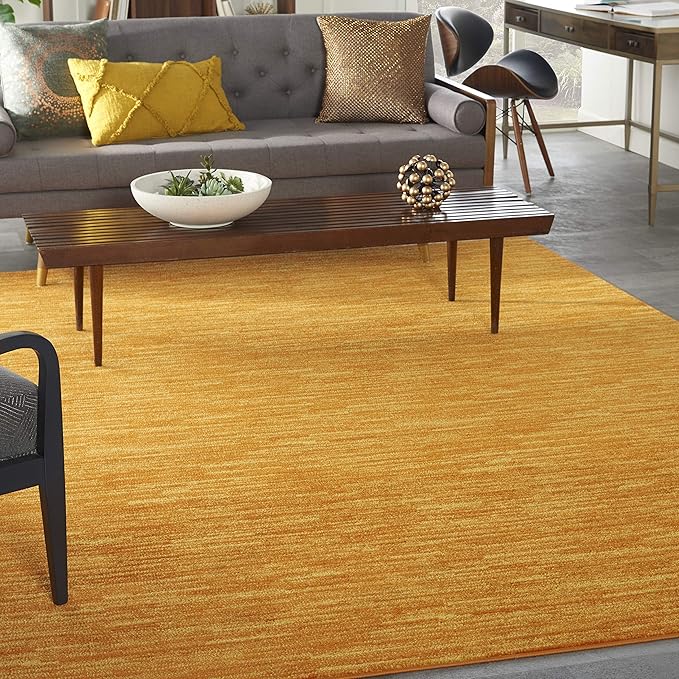 Nourison Essentials Indoor/Outdoor Sunburst 7' x 10' Area Rug, Easy Cleaning, Non Shedding, Bed Room, Living Room, Dining Room, Backyard, Deck, Patio (7x10)