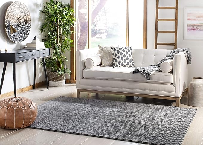 SAFAVIEH Vision Collection Area Rug - 5'1" x 7'6", Grey, Modern Ombre Tonal Chic Design, Non-Shedding & Easy Care, Ideal for High Traffic Areas in Living Room, Bedroom (VSN606D)