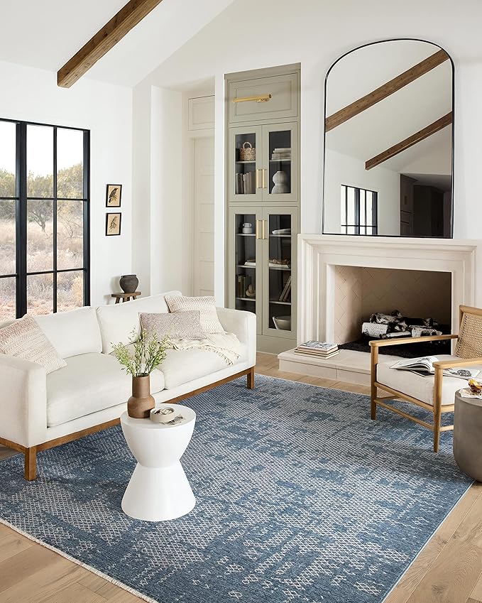 Loloi II Vance Collection VAN-01 Denim/Dove 7'-10" x 10' Area Rug