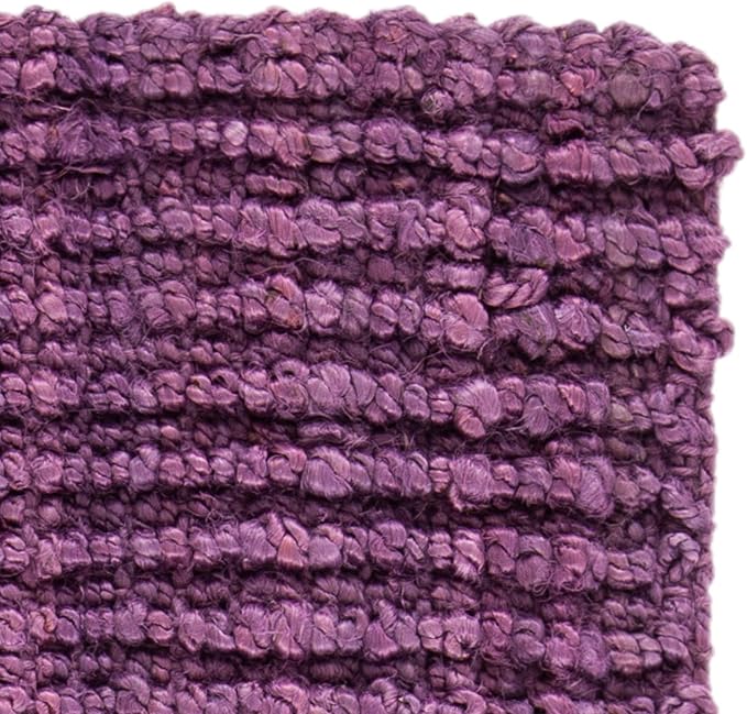 SAFAVIEH Natural Fiber Collection Runner Rug - 2'6" x 8', Purple, Handmade Chunky Textured Jute 0.75-inch Thick, Ideal for High Traffic Areas in Living Room, Bedroom (NF447B)