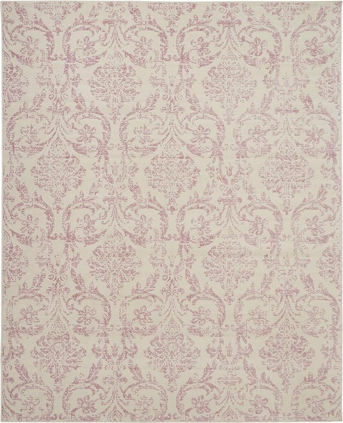 Nourison Jubilant JUB09, 7'10" x 9'10", Ivory Pink