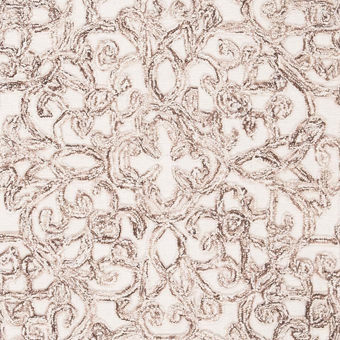 SAFAVIEH Trace Collection Runner Rug - 2'3" x 8', Brown & Ivory, Handmade Wool, Ideal for High Traffic Areas in Living Room, Bedroom (TRC103T)