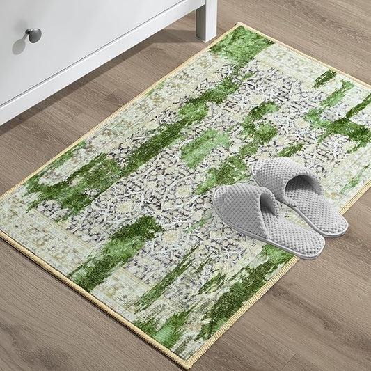 Door Mat Indoor Entrance Rug, 2x3 Entryway Area Rugs Non-Slip Machine Washable, Ultra Soft Small Entry Throw Rug for Kitchen Floor, Front Door, Entry, Living Laundry Room, Kids Room