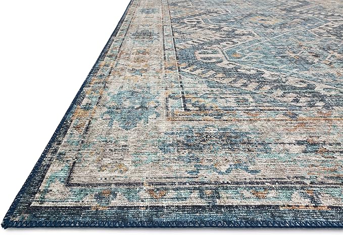 Loloi II Skye Collection SKY-03 Denim/Natural 2'-6" x 12'-0" Runner Rug