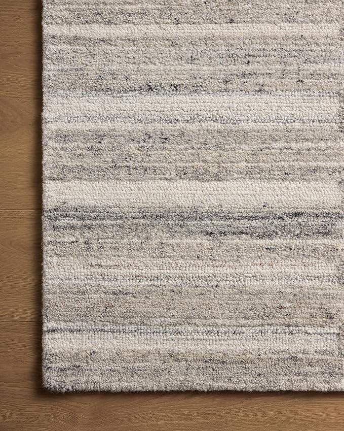 Loloi Magnolia Home by Joanna Gaines Rae Collection RAE-02 Stone/Ivory 5'-0" x 7'-6" Area Rug