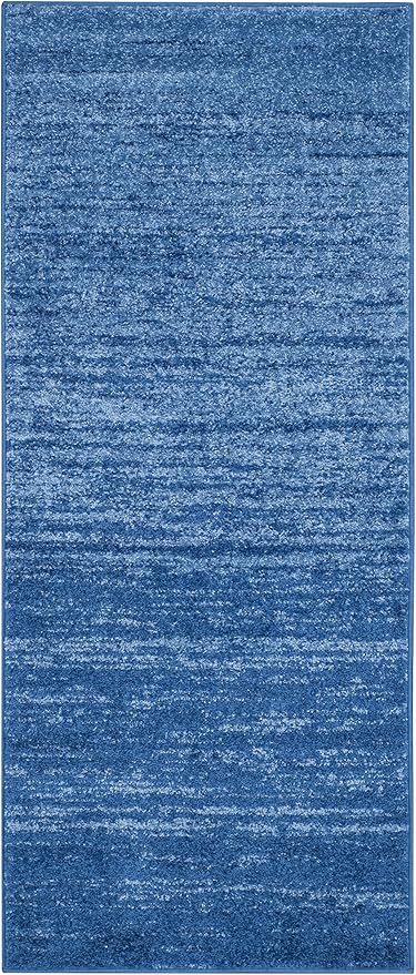 SAFAVIEH Adirondack Collection Runner Rug - 2'1" x 8', Light Blue & Dark Blue, Modern Ombre Design, Non-Shedding & Easy Care, Ideal for High Traffic Areas in Living Room, Bedroom (ADR113F)
