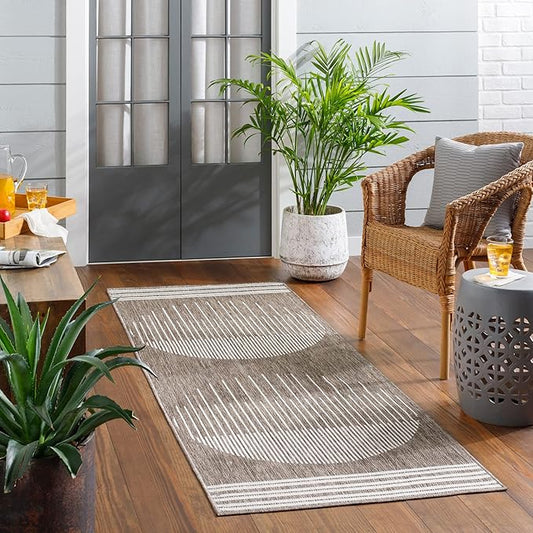 Livabliss Long Beach Global Area Rug, 7'10" x 10', Taupe/Brown, (8' x 10')