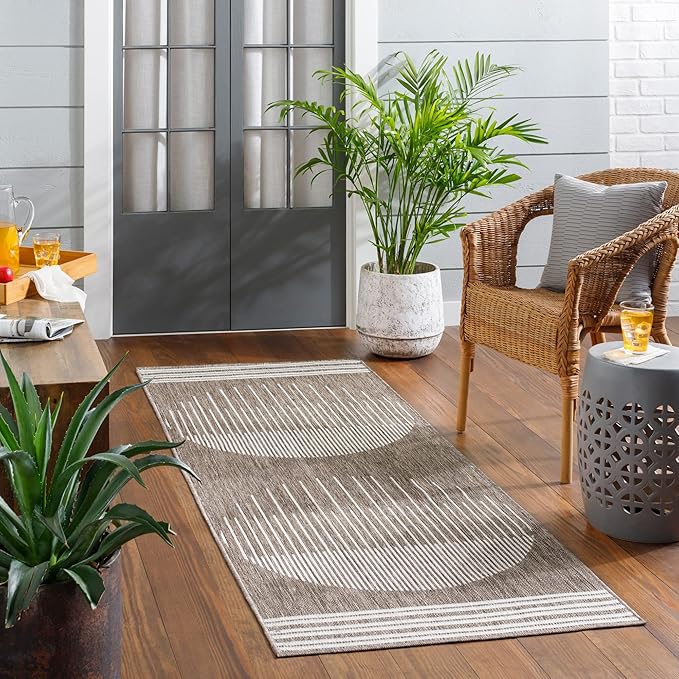 Livabliss Long Beach Global Area Rug, 7'10" x 10', Taupe/Brown, (8' x 10')