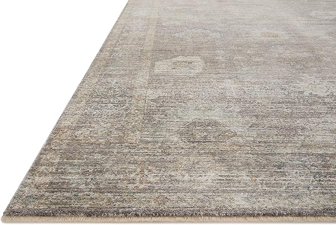 Loloi Magnolia Home by Joanna Gaines Millie Collection MIE-05 Stone/Natural 3'-6" x 5'-6", .25" Pile Height, Accent Rug