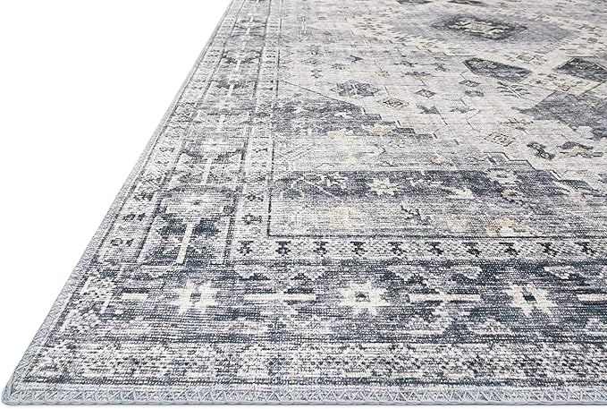 Loloi II Skye Collection SKY-02 Silver/Grey 2'-6" x 12'-0" Runner Rug