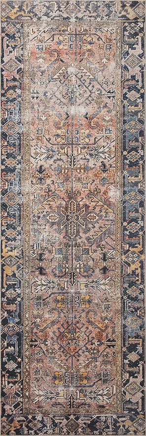 Loloi Chris Loves Julia Jules Collection JUL-02 Terracotta/Multi 9'-6'' x 14', .13" Pile Height, Area Rug