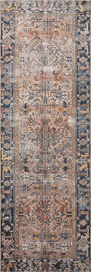 Loloi Chris Loves Julia Jules Collection JUL-02 Terracotta/Multi 5'-0'' x 7'-6'', .13" Pile Height, Area Rug