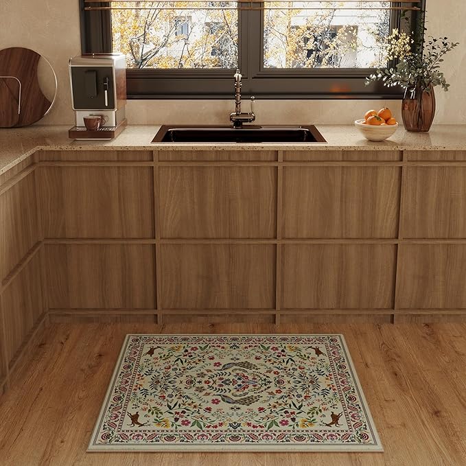 Entryway Rug 2x3 Rug Door Mat Indoor Entrance Washable Rug Small Non-Slip Low Pile Throw Rugs for Entryway, Kitchen, Front Door Indoor Entrance, Entry(Green)