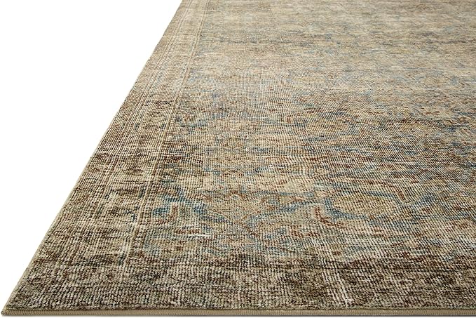 Loloi Amber Lewis Morgan 2'-3" x 9'-6" Runner Runner Rug in Sea/Sage - Large Area Rug, Neutral Area Rug for Room Décor, Vintage Rug Inspired, Soft Area Rug for Living Room, Bedroom, Dining Area