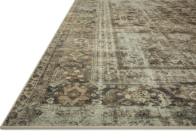 Loloi Magnolia Home by Joanna Gaines Sinclair Collection SIN-01 Pebble/Taupe 8'-6" x 11'-6", .25" Pile Height, Machine Washable, Area Rug