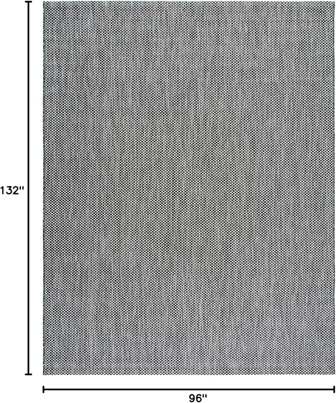 SAFAVIEH Courtyard Collection Area Rug - 8' x 11', Black & Beige, Non-Shedding & Easy Care, Indoor/Outdoor & Washable-Ideal for Patio, Backyard, Mudroom (CY8521-36621)