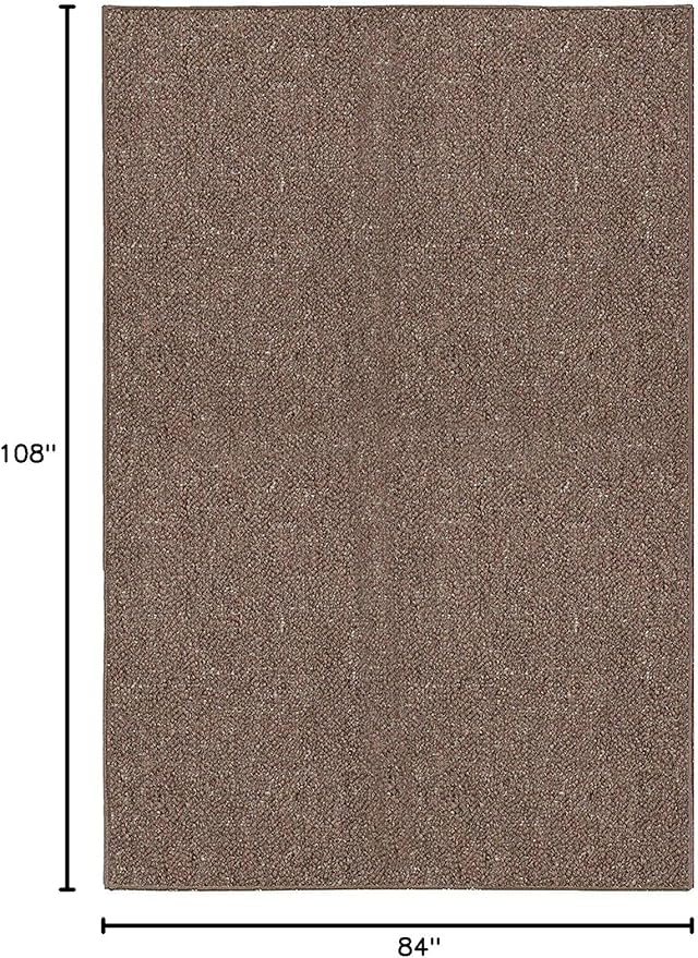 Ambiant Broadway Collection Pet Friendly Indoor Outdoor Area Rugs Brown - 7' x 9' Rectangle, Stain & Fade Resistant, Easy Care, Pet & Kids Friendly, Made in USA, Perfect for Weddings & Everyday Use!
