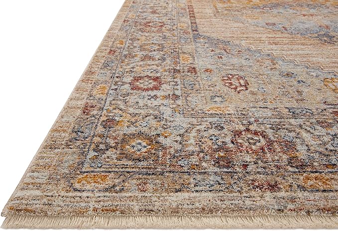 Loloi II Sorrento Collection SOR-06 Multi/Sunset 5'-3" x 5'-3" Round Accent Rug