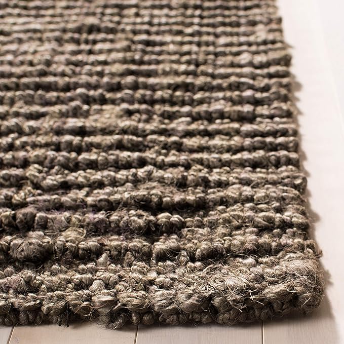 SAFAVIEH Natural Fiber Collection Runner Rug - 2'6" x 8', Brown, Handmade Chunky Textured Jute 0.75-inch Thick, Ideal for High Traffic Areas in Living Room, Bedroom (NF447D)