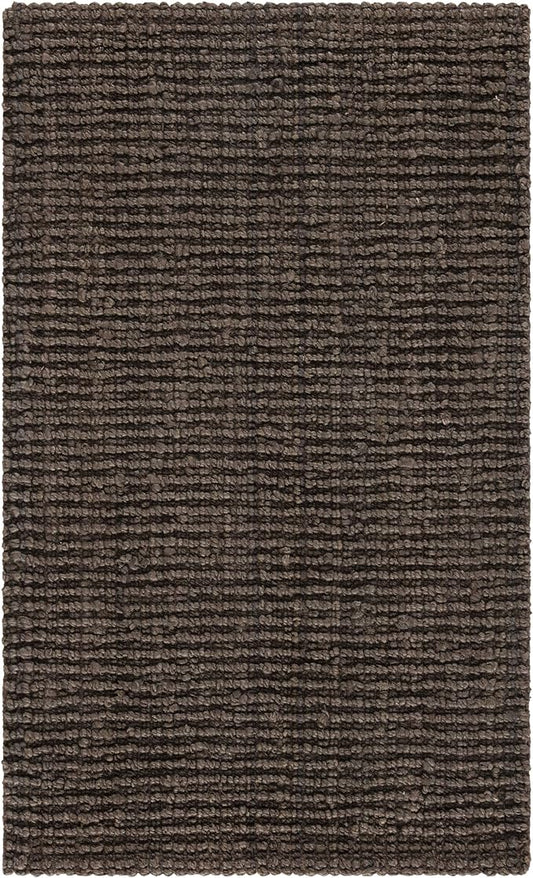 SAFAVIEH Natural Fiber Collection Accent Rug - 3' x 5', Brown, Handmade Chunky Textured Jute 0.75-inch Thick, Ideal for High Traffic Areas in Entryway, Living Room, Bedroom (NF447D)