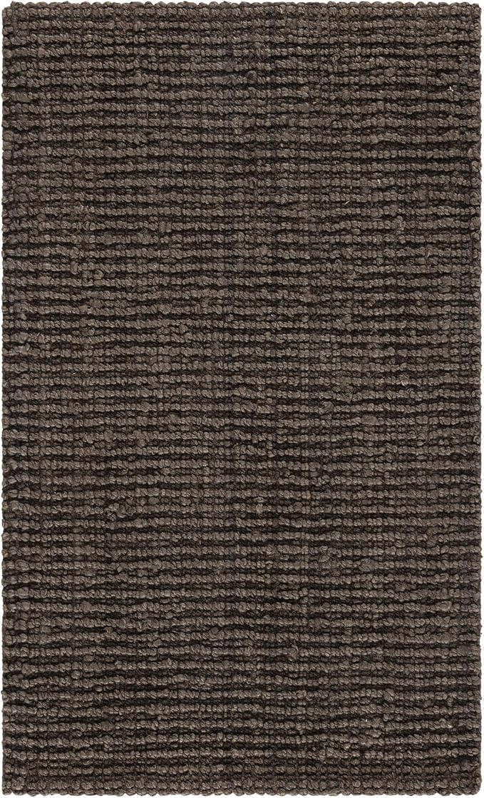SAFAVIEH Natural Fiber Collection Accent Rug - 2' x 3', Brown, Handmade Chunky Textured Jute 0.75-inch Thick, Ideal for High Traffic Areas in Entryway, Living Room, Bedroom (NF447D)