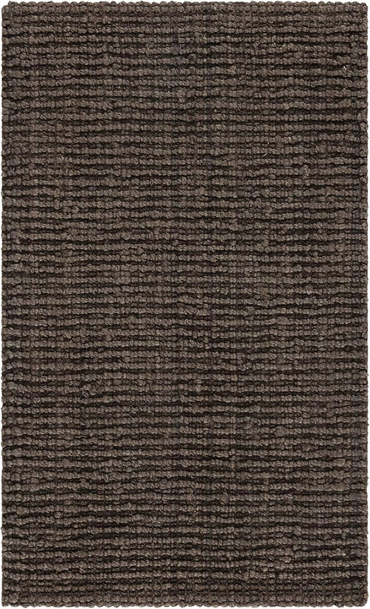 SAFAVIEH Natural Fiber Collection Accent Rug - 2' x 3', Brown, Handmade Chunky Textured Jute 0.75-inch Thick, Ideal for High Traffic Areas in Entryway, Living Room, Bedroom (NF447D)