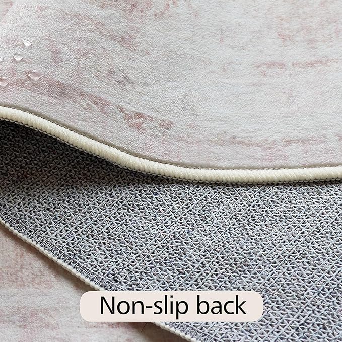 2x3 ft Washable Pink Boho Runner Rug – Non-Slip Area Rug for Kitchen, Outdoor, & Home Décor – Soft, Stylish, and Durable Rugs for High-Traffic Areas