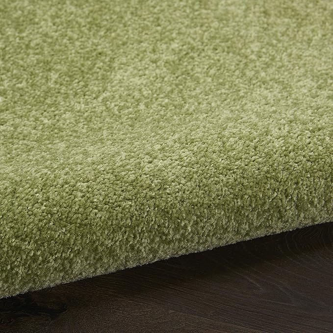 Nourison Essentials Indoor/Outdoor Green 7' x Square Area Rug, Easy Cleaning, Non Shedding, Bed Room, Living Room, Dining Room, Backyard, Deck, Patio (7 Square)