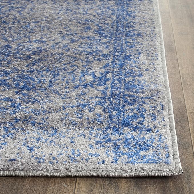 SAFAVIEH Adirondack Collection Runner Rug - 2'6" x 18', Grey & Blue, Oriental Distressed Design, Non-Shedding & Easy Care, Ideal for High Traffic Areas in Living Room, Bedroom (ADR109A)