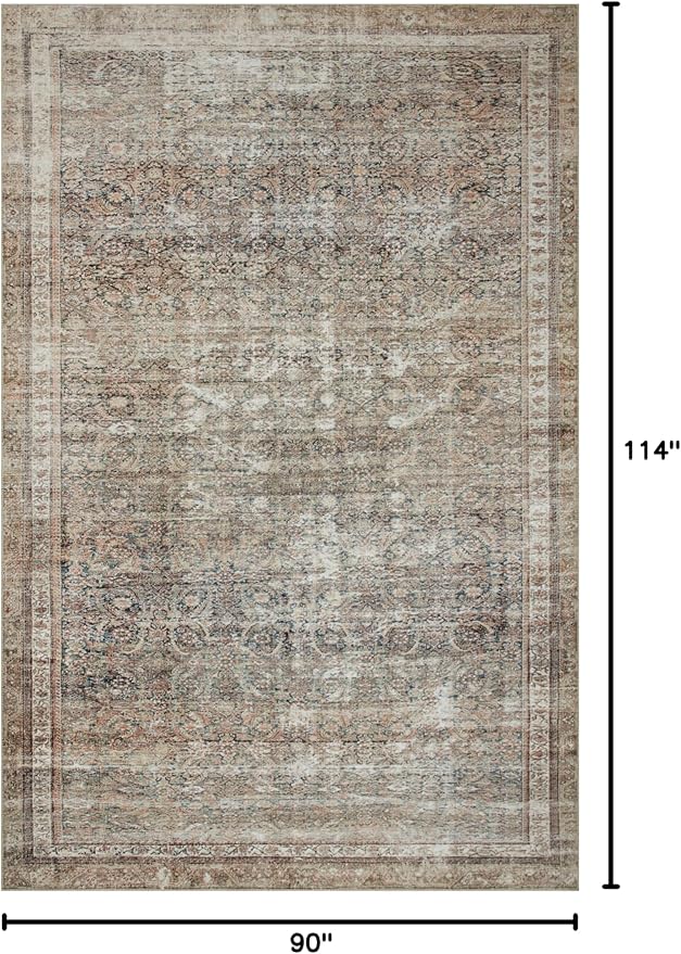 Loloi Chris Loves Julia Jules Collection JUL-09 Ink/Terracotta 7'-6'' x 9'-6'', .13" Pile Height, Area Rug