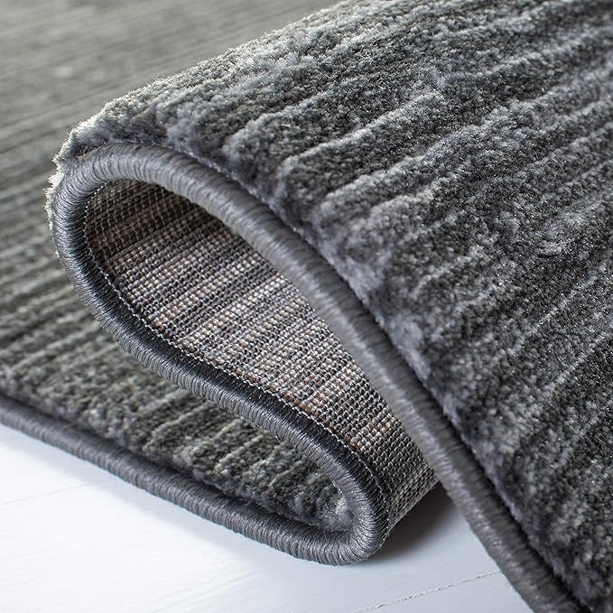 SAFAVIEH Vision Collection Runner Rug - 2'2" x 8', Grey, Modern Ombre Tonal Chic Design, Non-Shedding & Easy Care, Ideal for High Traffic Areas in Living Room, Bedroom (VSN606D)